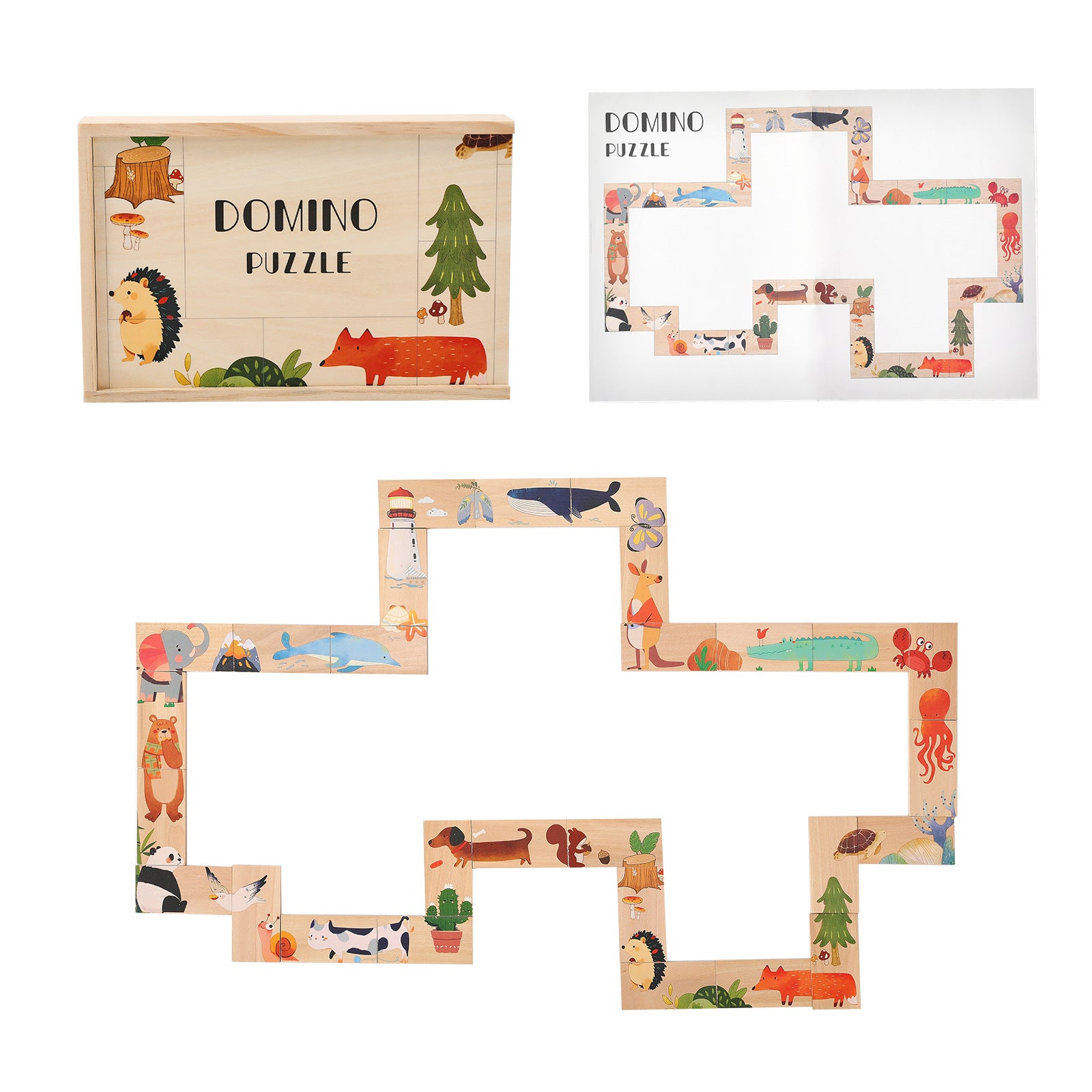 Wooden Children's Animal Puzzle Kids Interactive Educational Toys – image 3