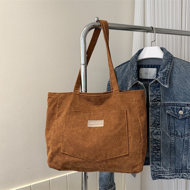 Fashion Corduroy Shoulder Bag Women – image 8