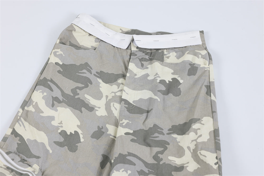 Fashion Camouflage Zipper Overalls Men