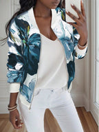 Printed Jacket Women Zipper All-matching Jacket Tops Women – image 5
