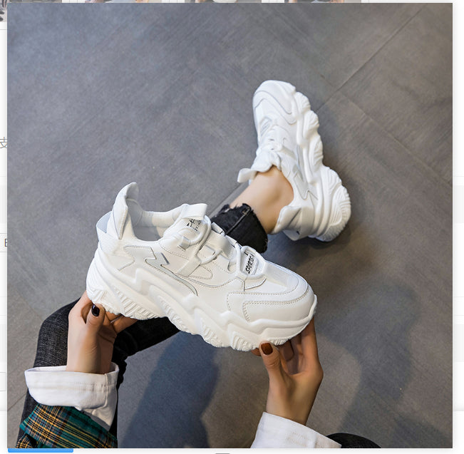 Shoes Women New Thick Soled Women S Shoes Versatile Sports Shoes Black Fashion Net Red Daddy Shoes Spring – image 5