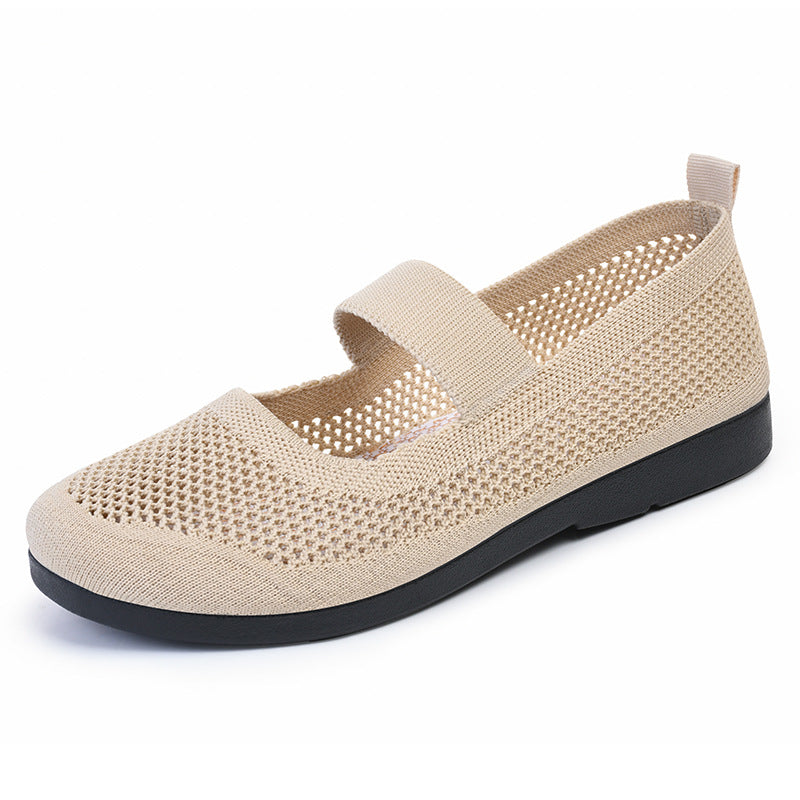 Casual Shoes For Women Flying Woven Women's Shoes Breathable Women Hollow Out Soft Bottom Mom Shoes – image 15