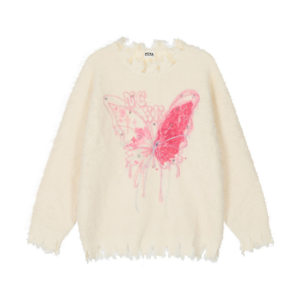 Fashion Butterfly Rhinestone Sweater Men – image 15