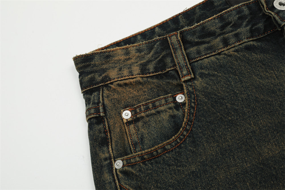 Fashion Horn Denim Trousers Men – image 17