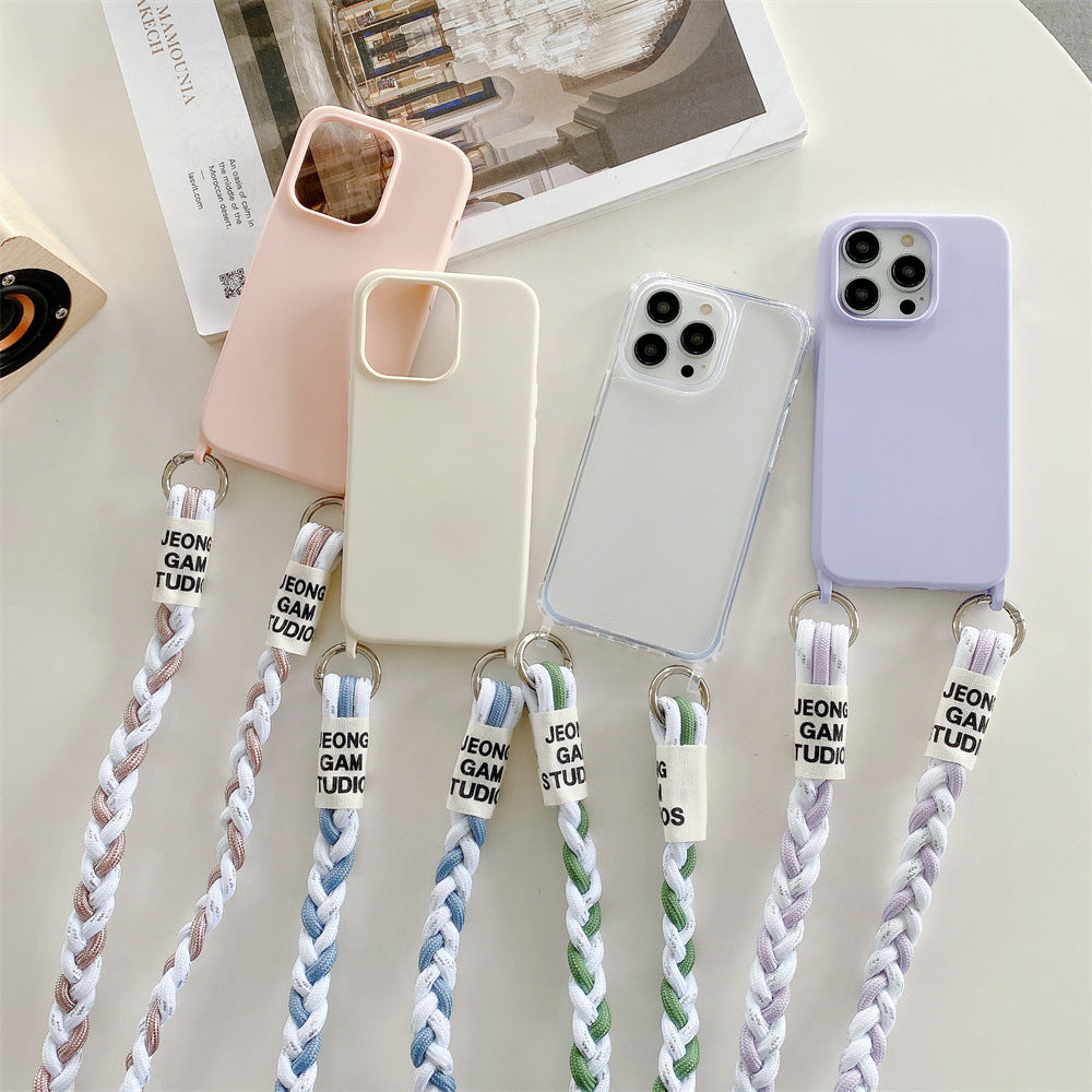 Back Woven Cross-body Lanyard Backer-card Accessories Phone Case – image 2
