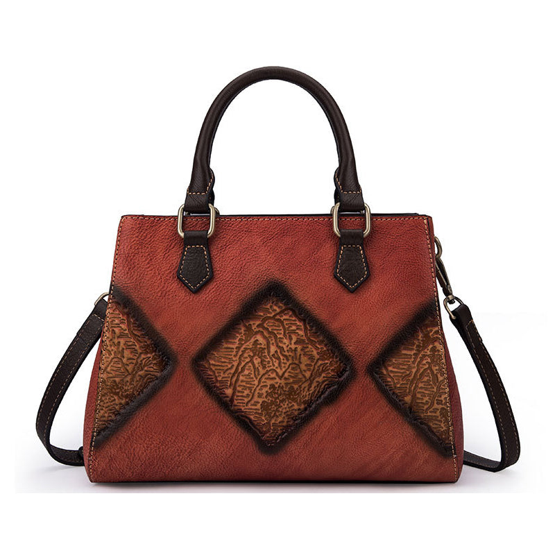 Top Layer Cowhide Retro European And American Fashion Casual Handbag – image 4