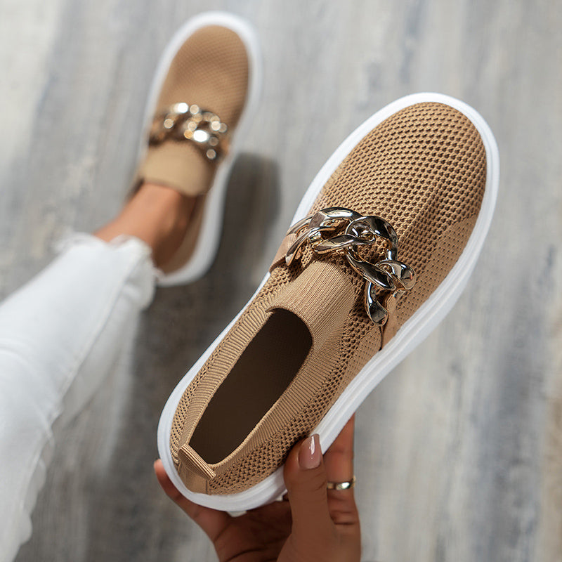 Chain Flats Shoes Women Breathable Mesh Shoes – image 5