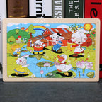 80PCS wooden educational toys educational development baby kids training toys children animal puzzle – image 9