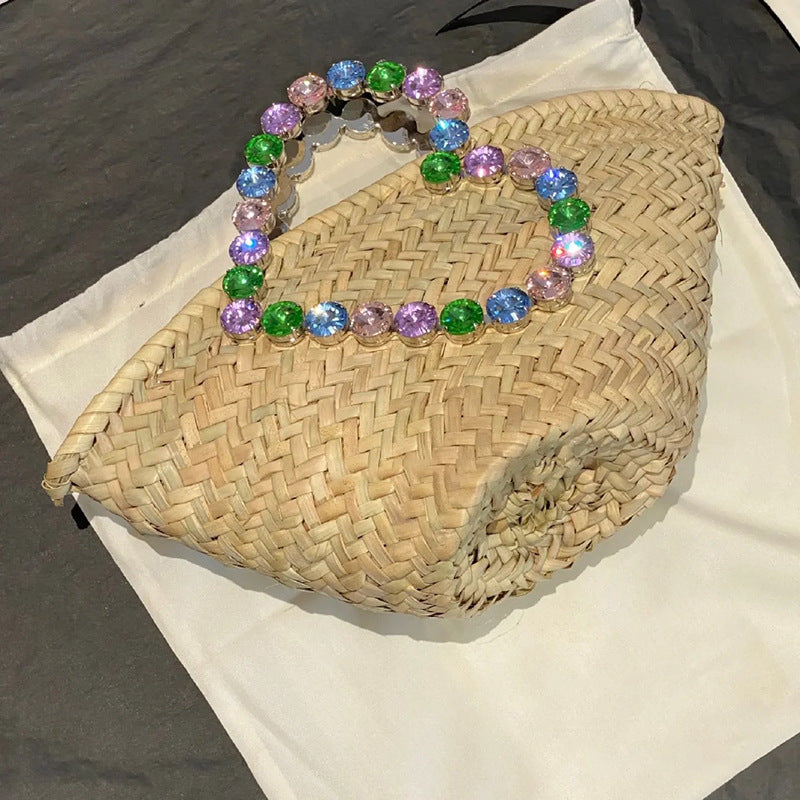 Fashion Handbag Woven Vacation Style Women – image 2