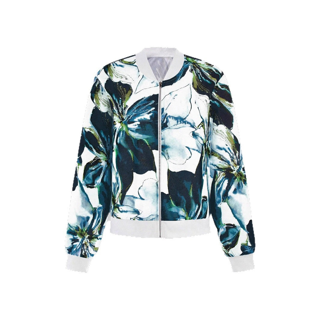 Printed Jacket Women Zipper All-matching Jacket Tops Women – image 7