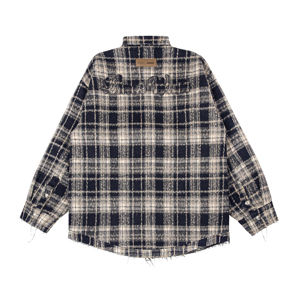 Fashion Retro Plaid Shirt Men – image 10