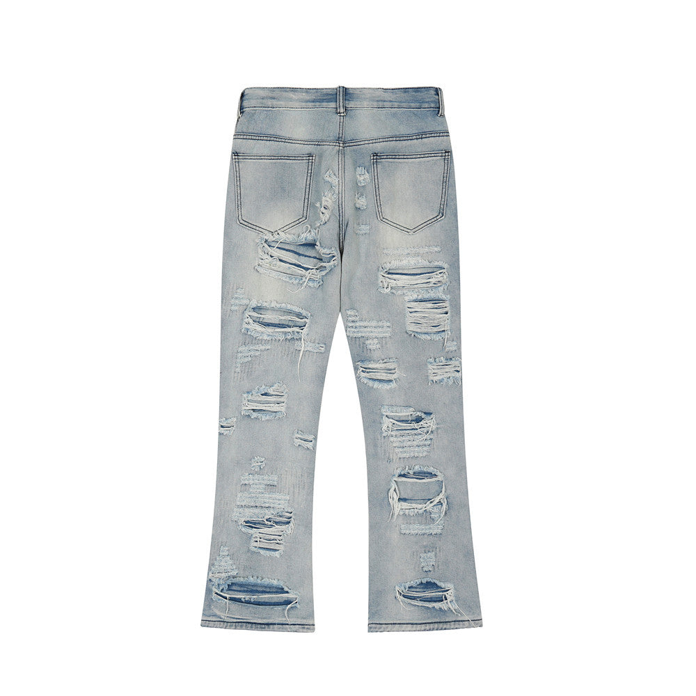 Fashion Flared Washed Jeans Men – image 8