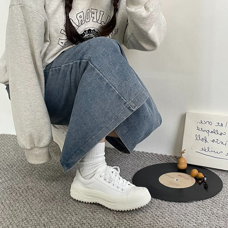 Platform Canvas Shoes Women  New Cloud Korean Style White Shoes Women Versatile Niche Stylish Design Breathable Skate Sh