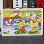 80PCS wooden educational toys educational development baby kids training toys children animal puzzle – image 16