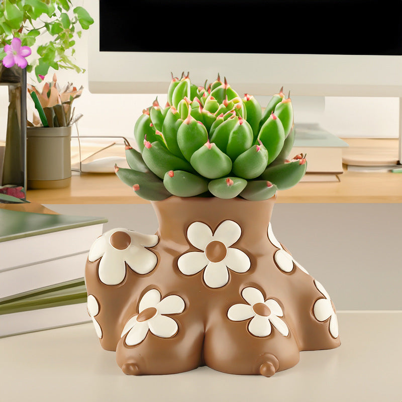 Creative Resin Body Art Flowerpot Home Home Decor – image 2