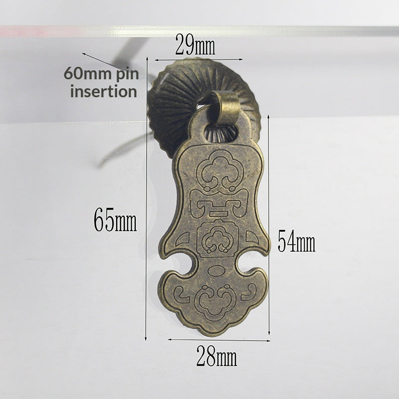 Chinese-style Antique Furniture Brass Drawer Pull – image 4