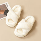 Fashion Cross Fluffy Slippers Women – image 8