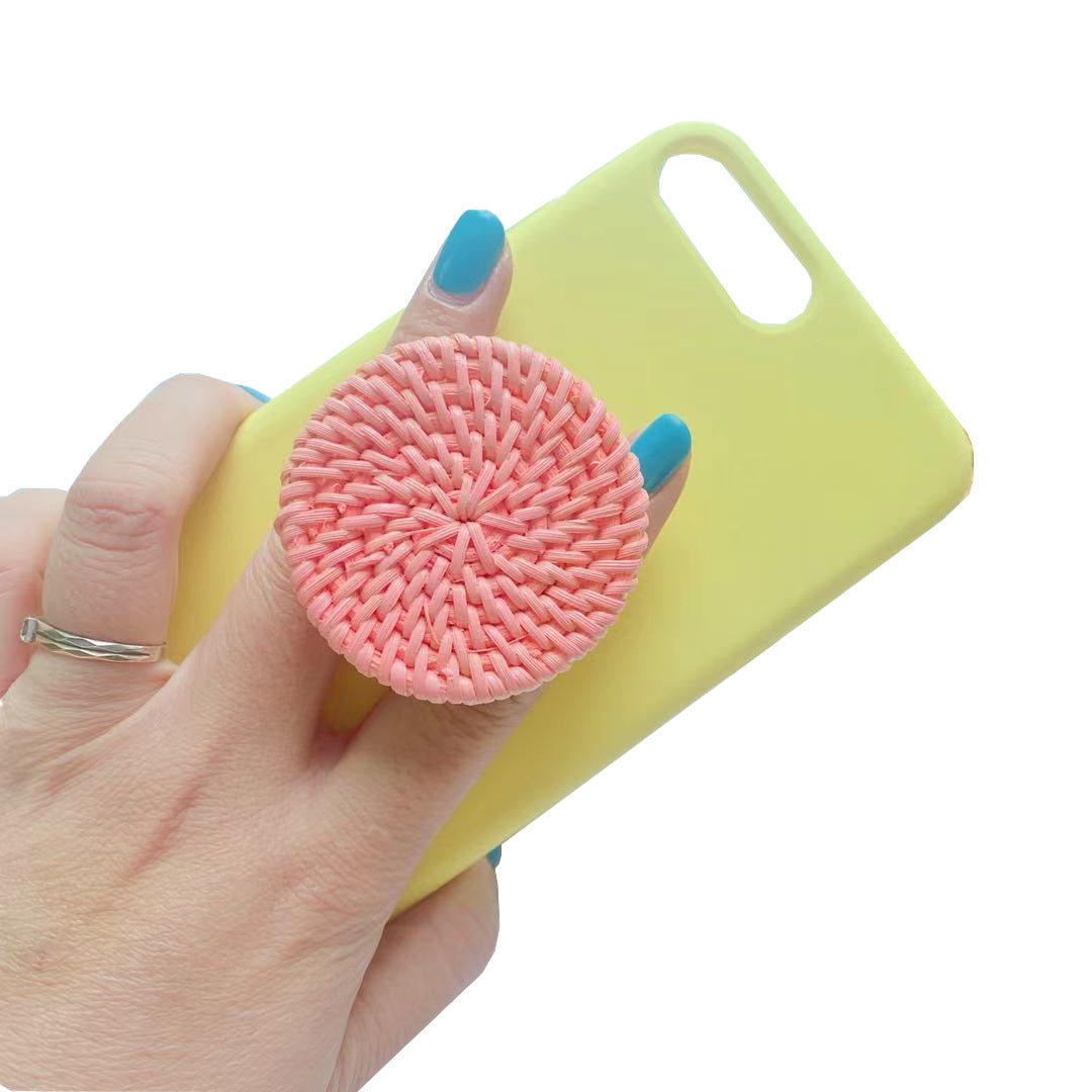 Bamboo Woven Telescopic Mobile Phone Folding Stand Gift Jewelry Accessories – image 7