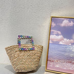 Fashion Handbag Woven Vacation Style Women – image 7