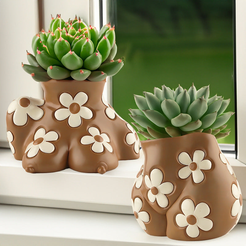 Creative Resin Body Art Flowerpot Home Home Decor – image 5