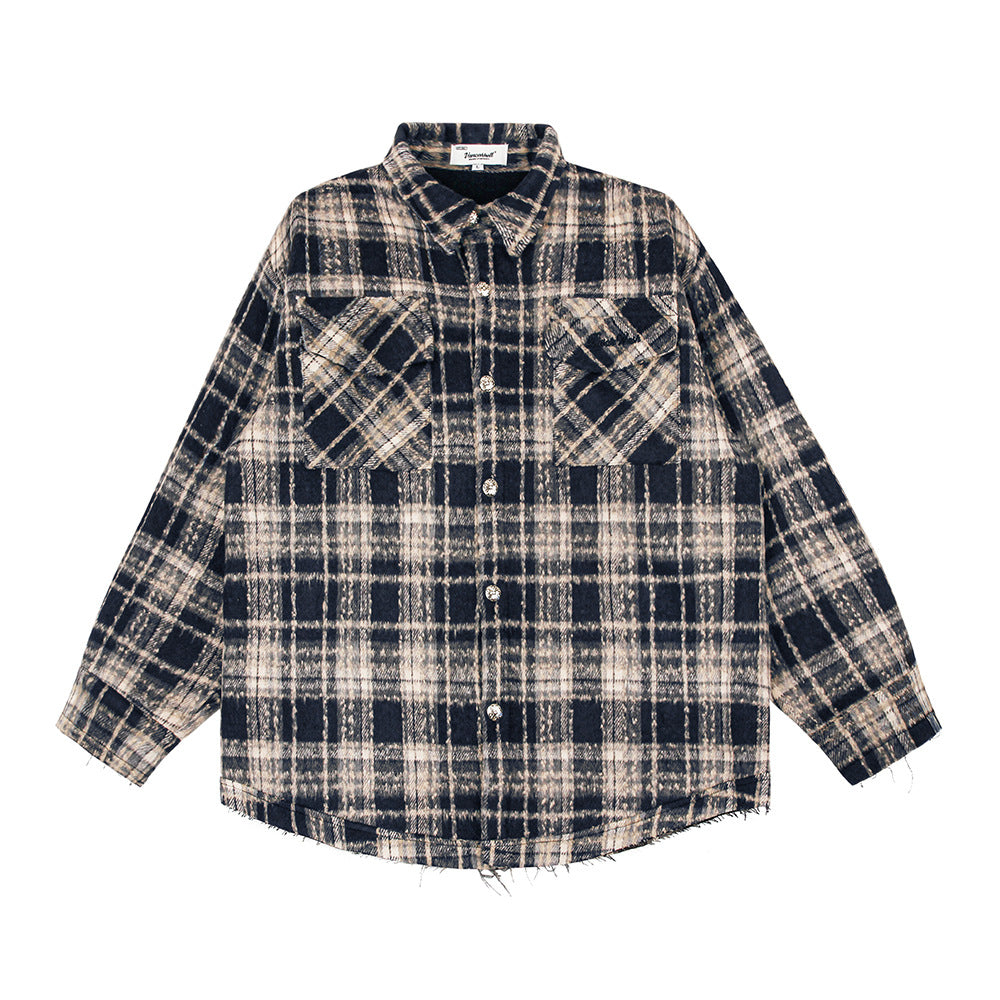 Fashion Retro Plaid Shirt Men – image 8