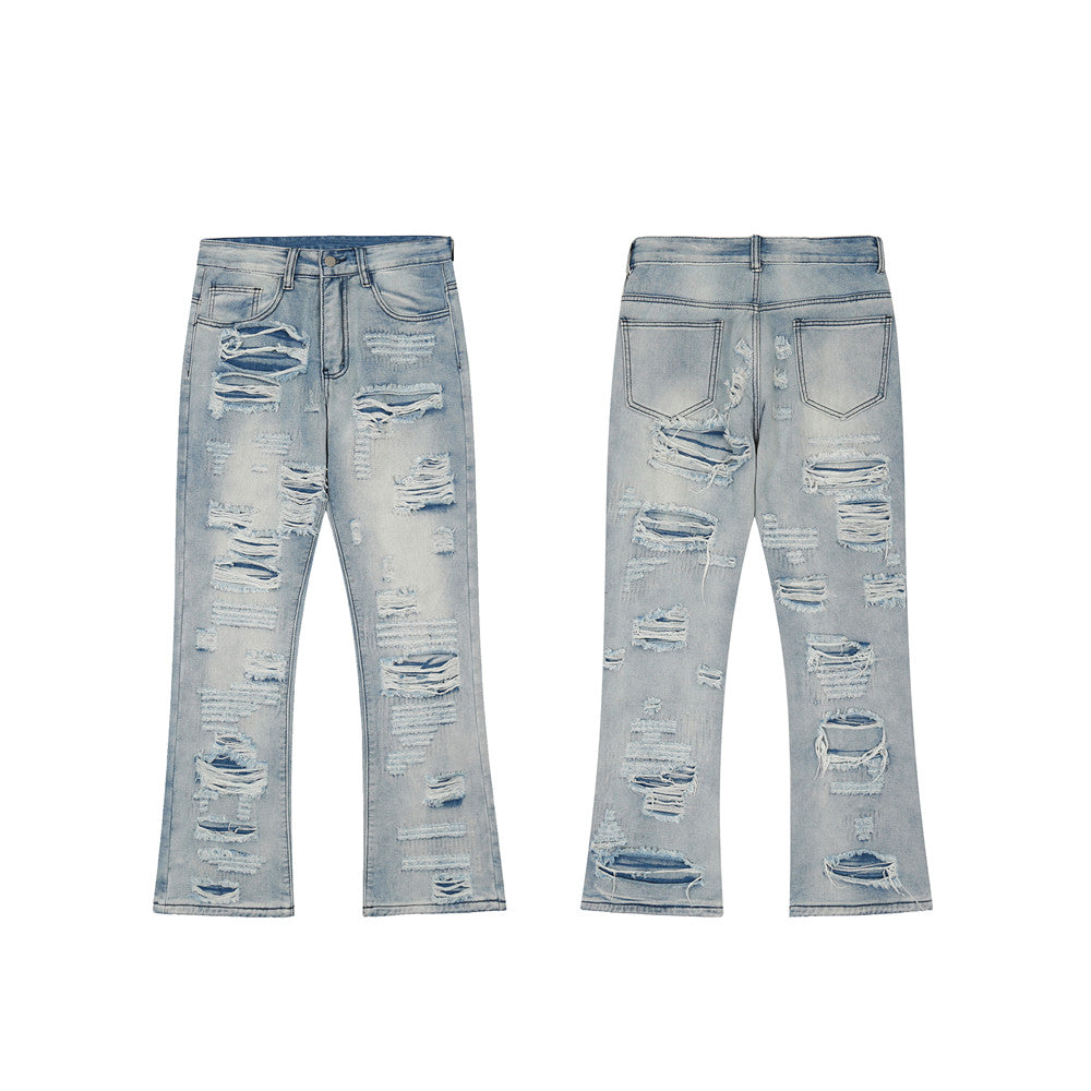 Fashion Flared Washed Jeans Men – image 12